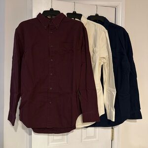 Three Mens Croft and Barrow Button Down Shirts All Size Medium Bundle of Three